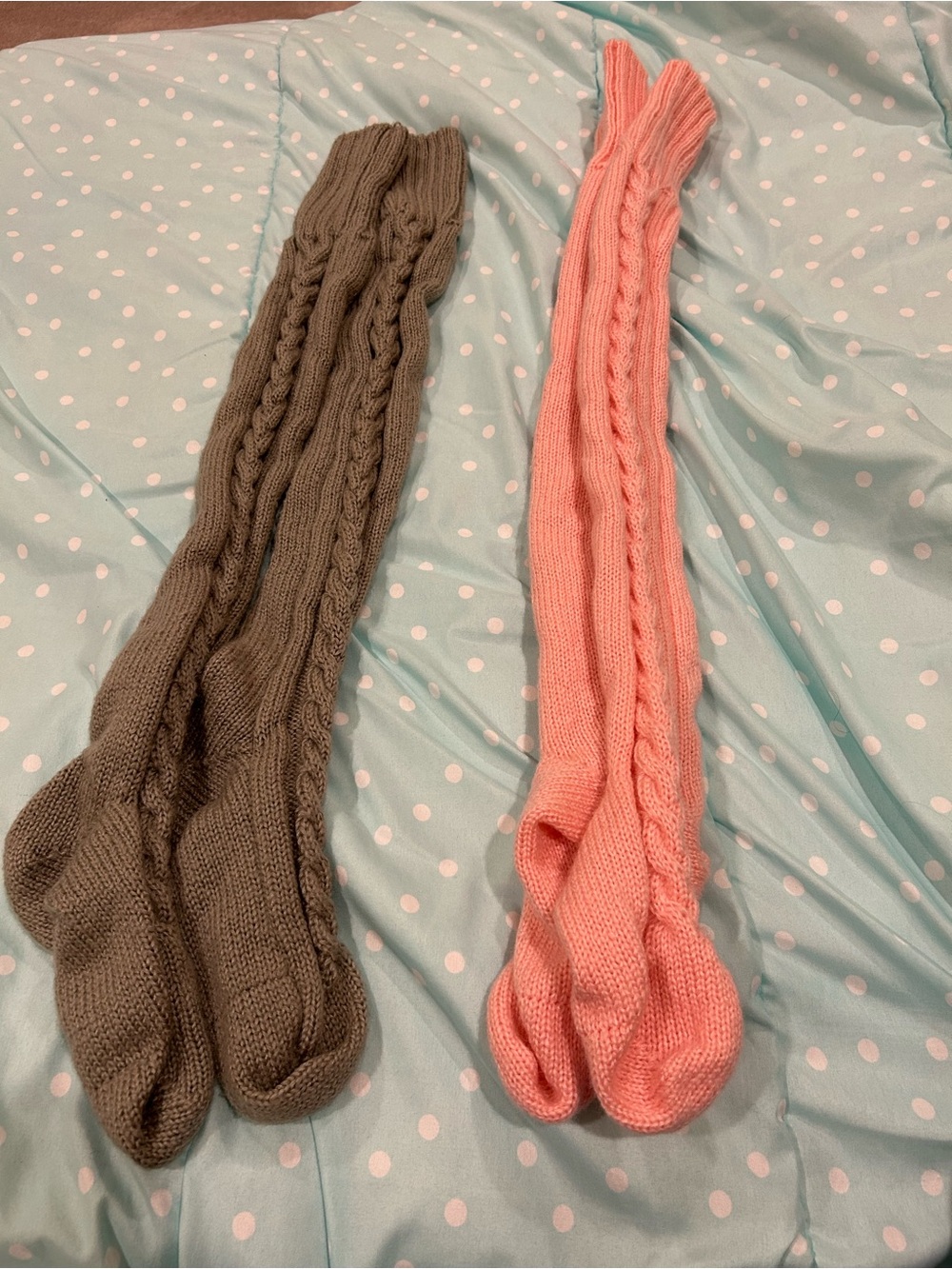 Cable Knit Over-the-Knee Socks (GREY SOCKS AVAILABLE ONLY)